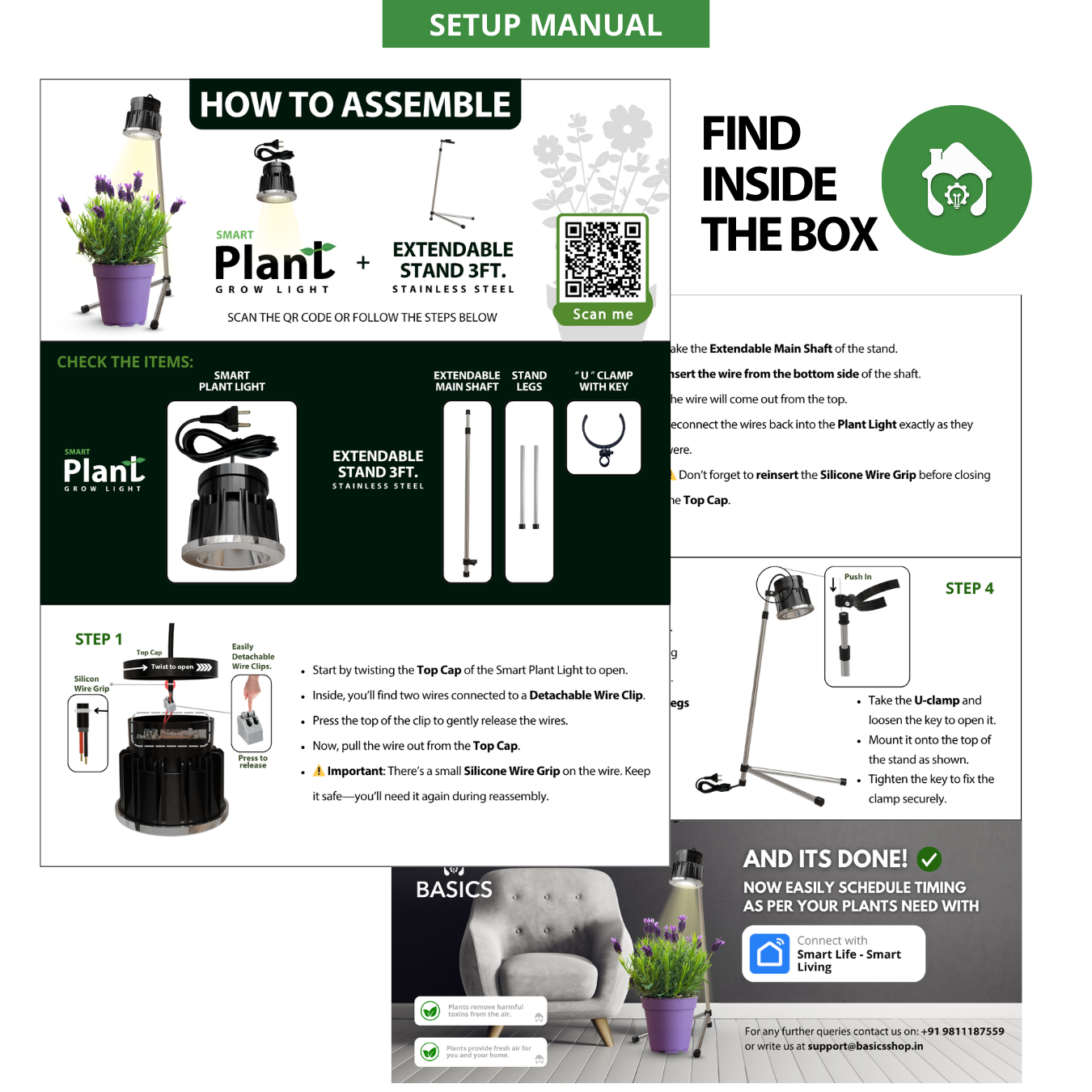 SMART Indoor Plant Grow Light (Wi-fi + Bluetooth) 20W by BASICS™
