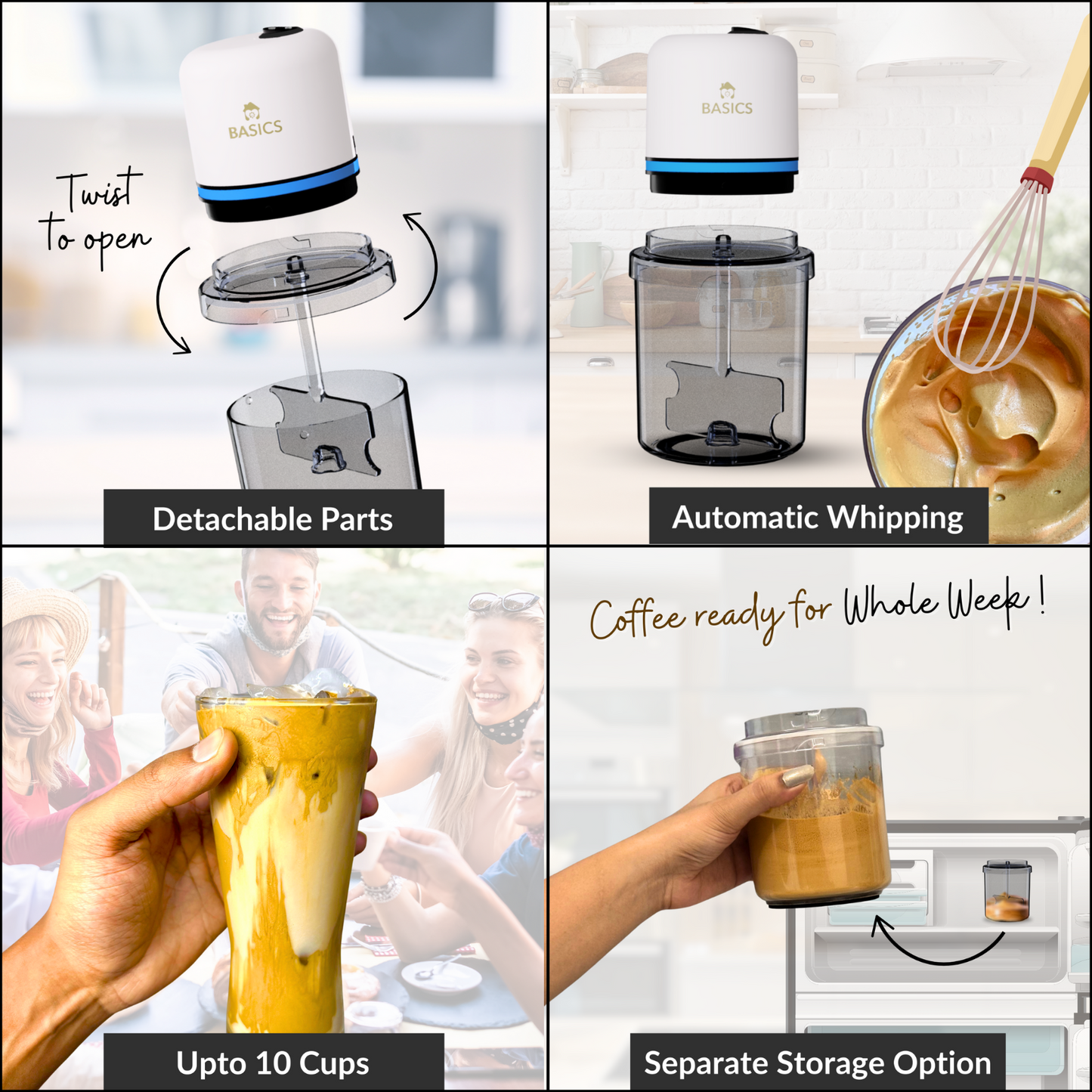 Coffee Beater - Automatic | Whipped Butter | Egg Beater | Pancake Mixer | Pakoda Batter, Electric 40 W